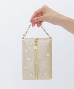 MARY QUANT ポーチ マリークワント mary quant スムースセットパール センターパートケース レディース