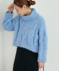 Discoat 「DISCOAT」 タートルネックニット FREE ブルー レディース