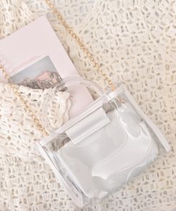 TONE SELECT GOODS ハンドバッグ 「float」シンプル デザイン 丸型 ハンドル クリア ハンドバッグ/ショルダーバッグ「2way」