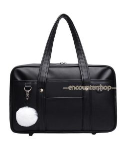 スクールバッグ 制服バッグ シンプル肩掛け ショルダー 合皮 女子 中学生 女子高生 学生鞄 通学 高校生 おしゃれ PUレザー イヤホン穴付き