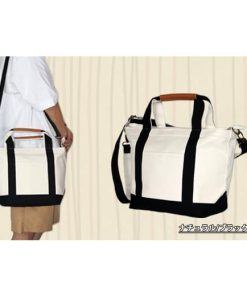 ふるさと納税 カバン トートバッグ 福岡県 篠栗町 ワックス ショルダートートバッグ 帆布 本革持手 2way バッグ S ナチュラル／ブラック WZ014-1 ナチュラル／…