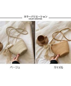 【大特価】かごバッグ レディース ショルダーバッグ 夏 カゴバッグ ストローバッグ リゾート バッグ クラッチバッグ ファスナー付き カバン 鞄 可愛い