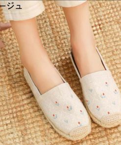 スリッポン ローファー レディース 厚底 歩きやすい 花模様 刺繍 大きいサイズ 可愛い おしゃれ カジュアルシューズ フラットシューズ 疲れない