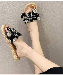 サンダル レディース ぺたんこ フラット ビーチサンダル 靴 女性 リボン 花柄 フラワー かわいい ガーリー ナチュラル 大人可愛い キュート カジ