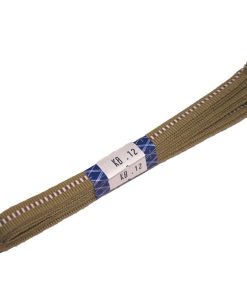 【播州工藝】帯締め 袋紐3分 125cm(幅約9mm)(No12 深緑白)真田紐 綿100％ ほどけにくい 端紐処理済